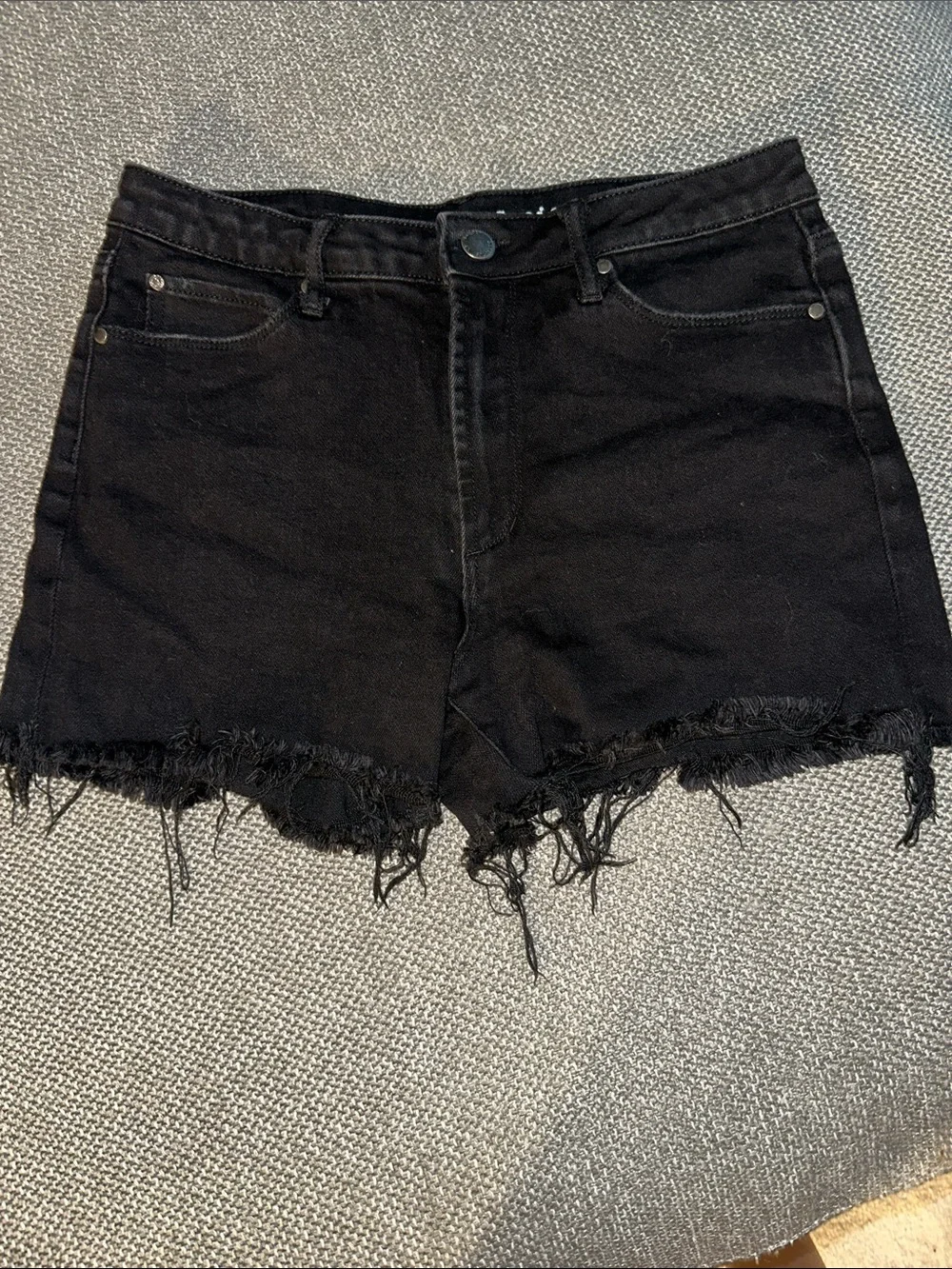 Articles Of Society Black Distressed Denim Cutoff Shorts